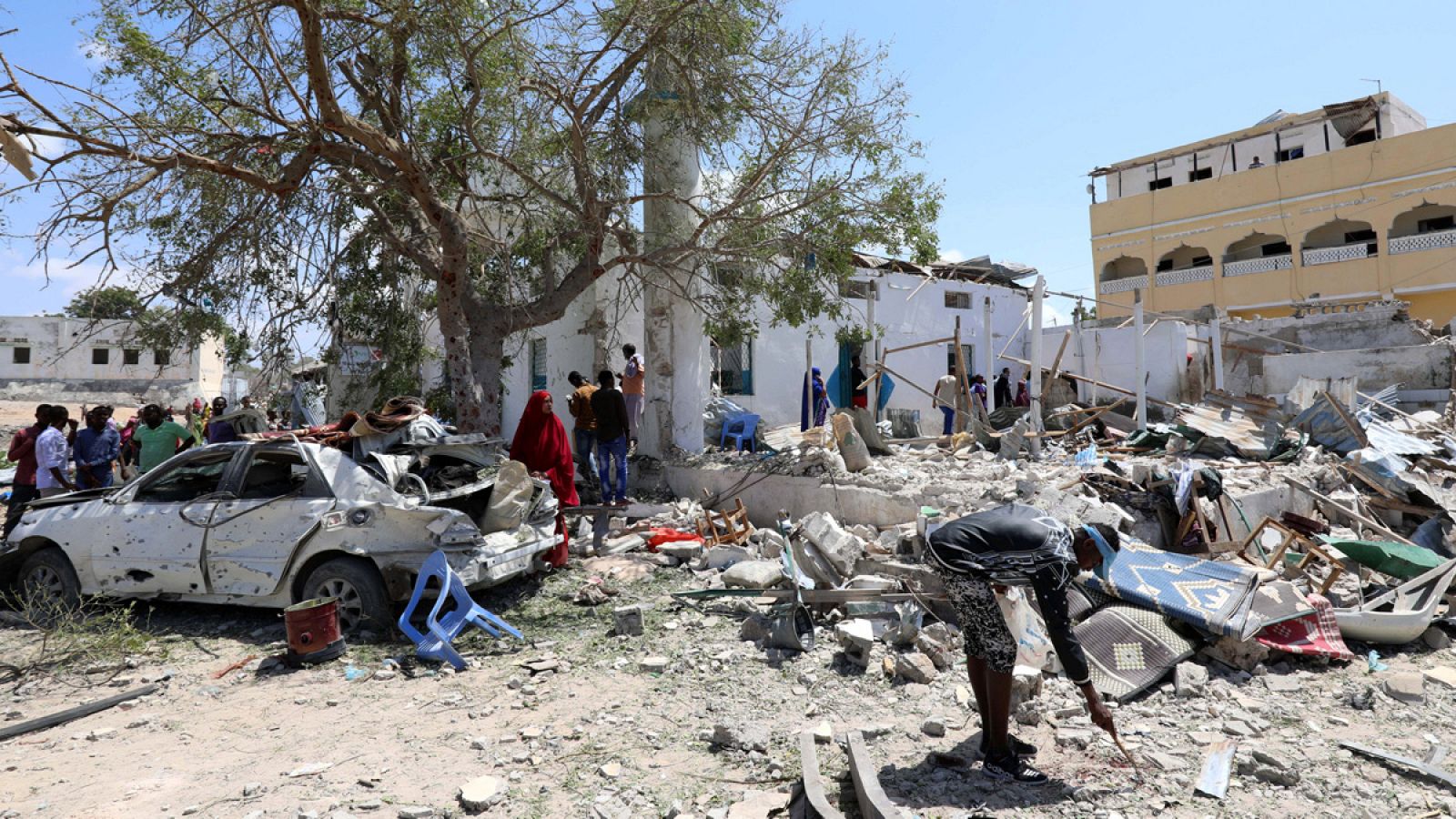 Imagen del lugar donde ha explotado la bomba