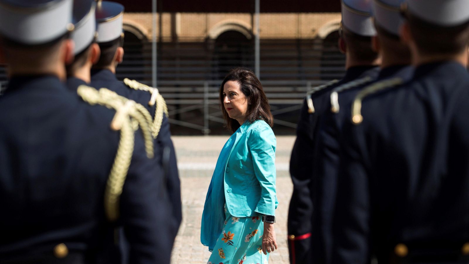 La ministra de Defensa, Margarita Robles, visita la Base San Jorge y la Academia General Militar en Zaragoza