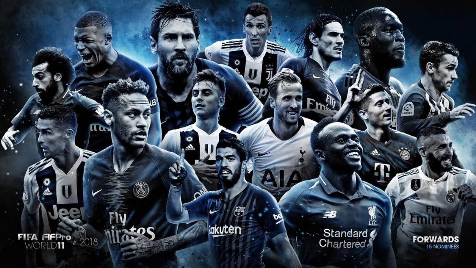 Se anuncian los 55 nominados al once mundial de la FIFA sin Oblak ni Bale