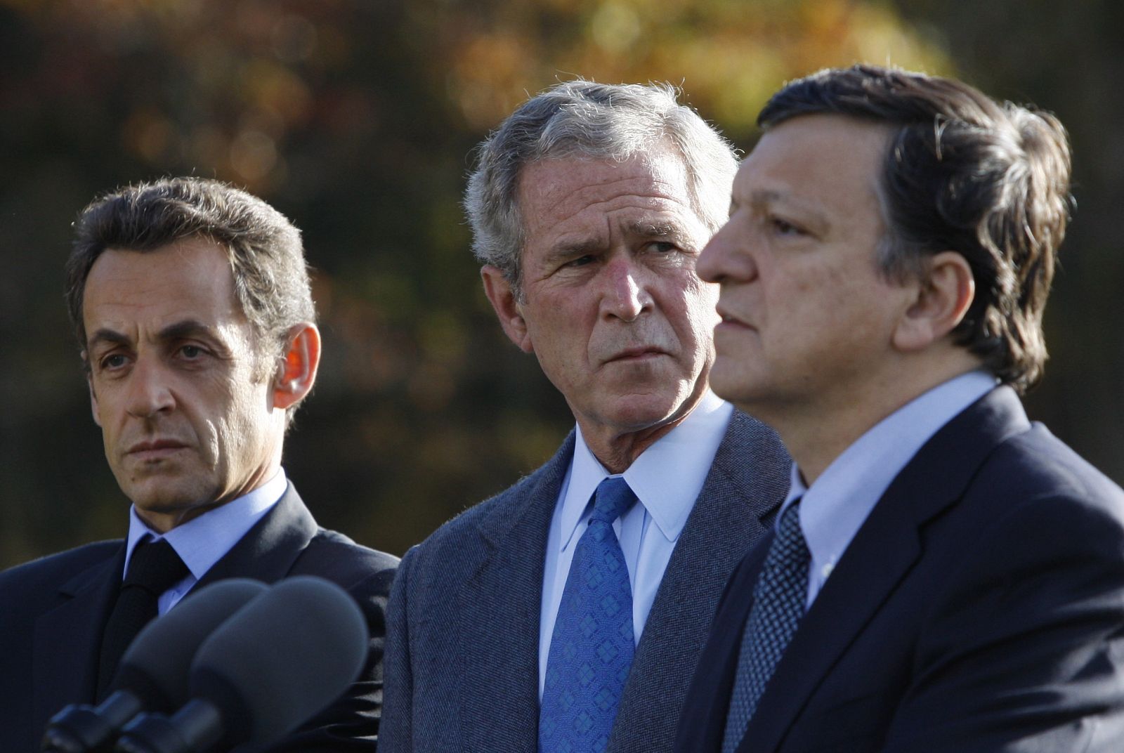 Bush y Sarkozy se reúnen en Camp David