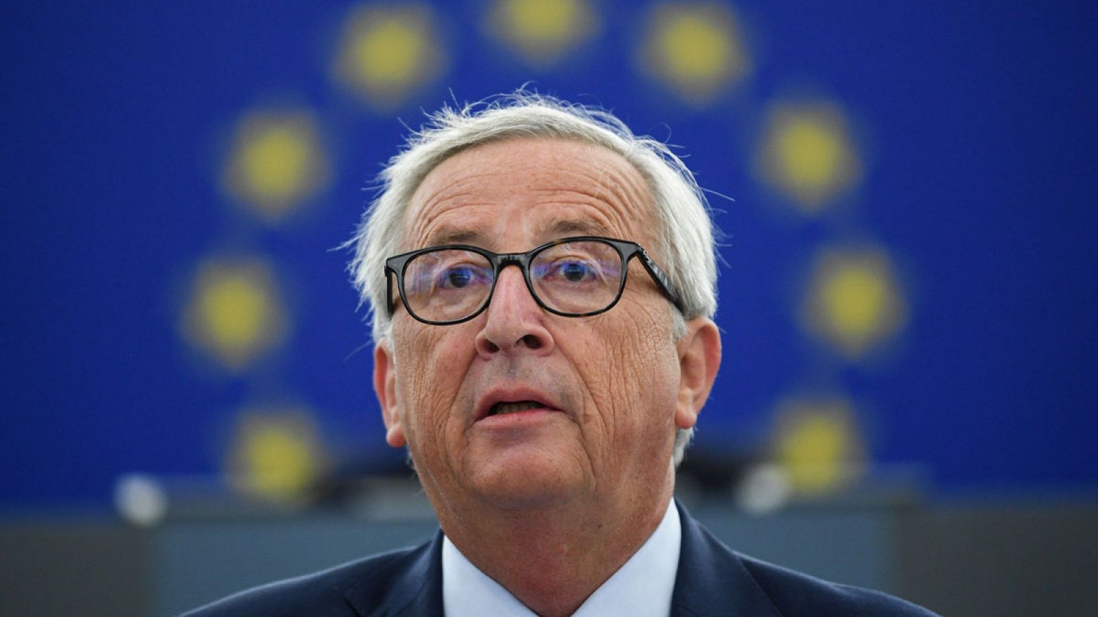 El presidente de la Comisión Europea, Jean-Claude Juncker, pronuncia el discurso del Estado de la Unión