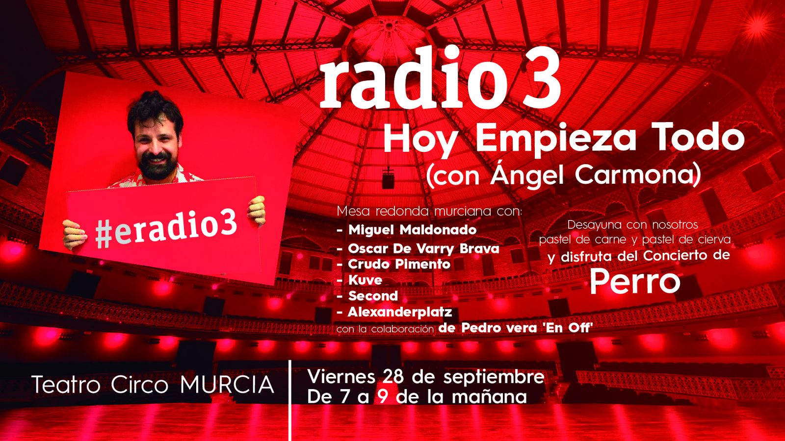 Un concierto de Perro y una mesa redonda tendrán lugar en nuestro programa especial en Murcia