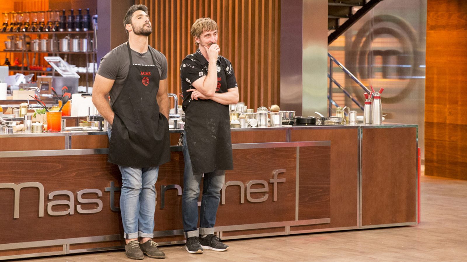 Iván Massagué y Jaime Nava durante la prueba de eliminación