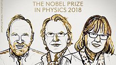 Arthur Ashkin, Gérard Mourou y Donna Strickland, Nobel de Física 2018 por sus revolucionarios avances en láser