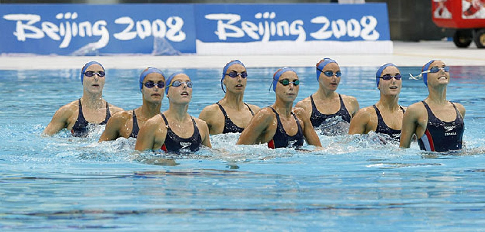 El equipo español de natación sincronizada