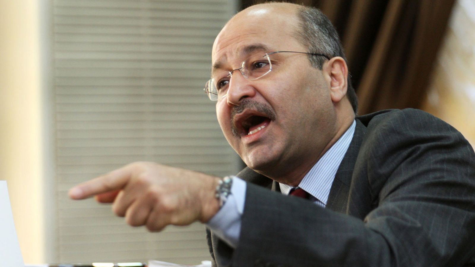 El nuevo presidente de Irak, Barham Saleh durante una rueda de prensa en Baghdad