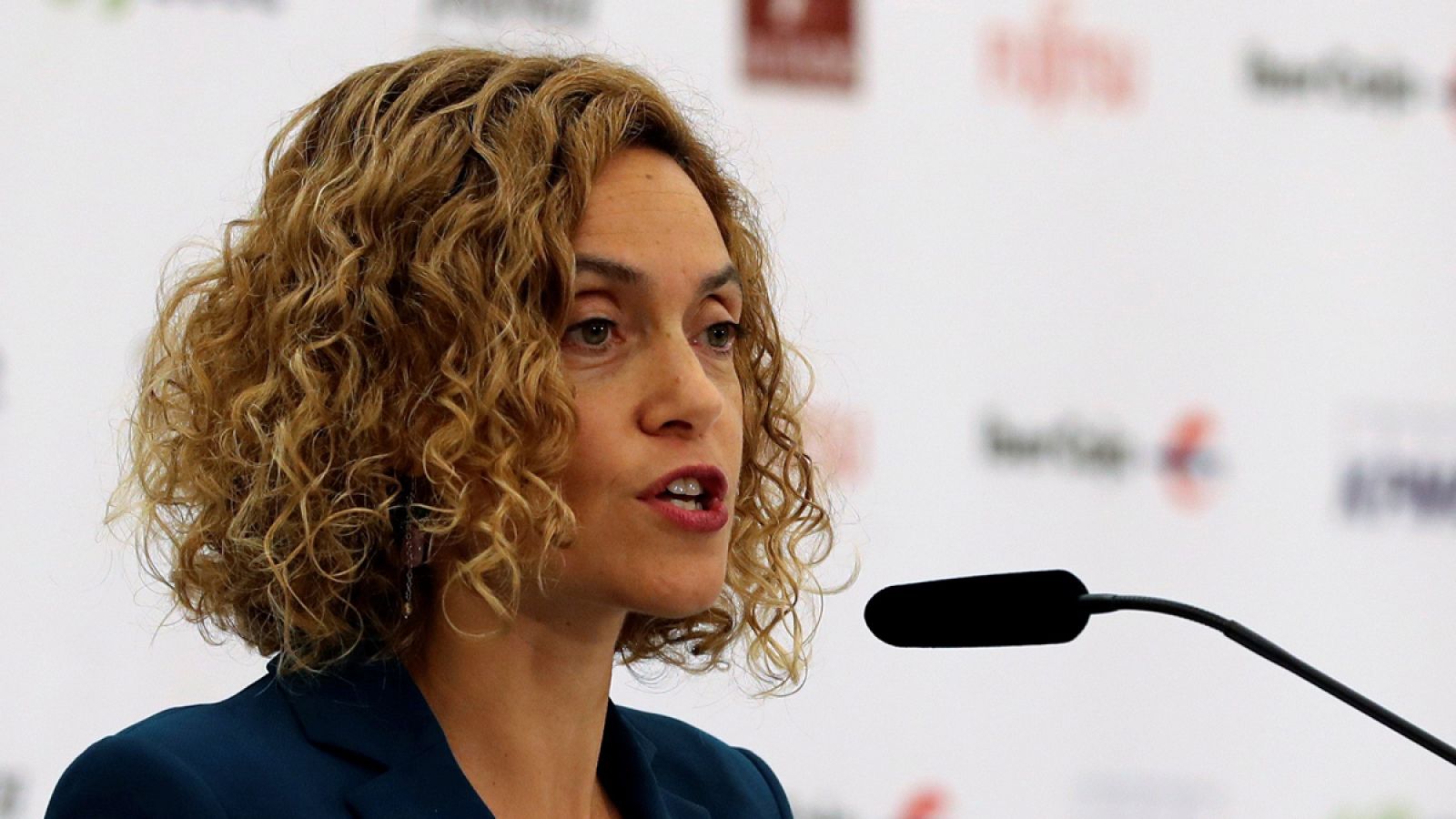 Meritxell Batet, durante su intervención en un desayuno informativo