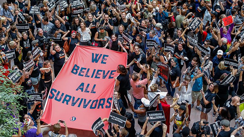 Miles de mujeres marchan contra Brett Kavanaugh, el nominado al Supremo de Trump acusado de abusos sexuales
