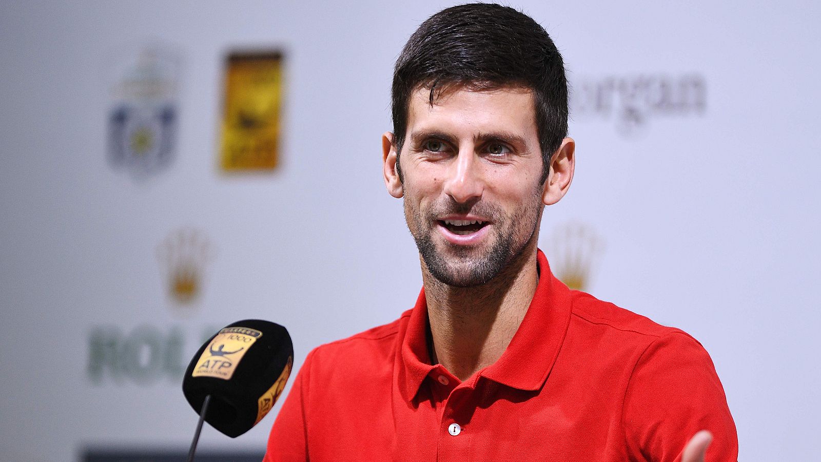 El serbio Novak Djokovic, en rueda de prensa.