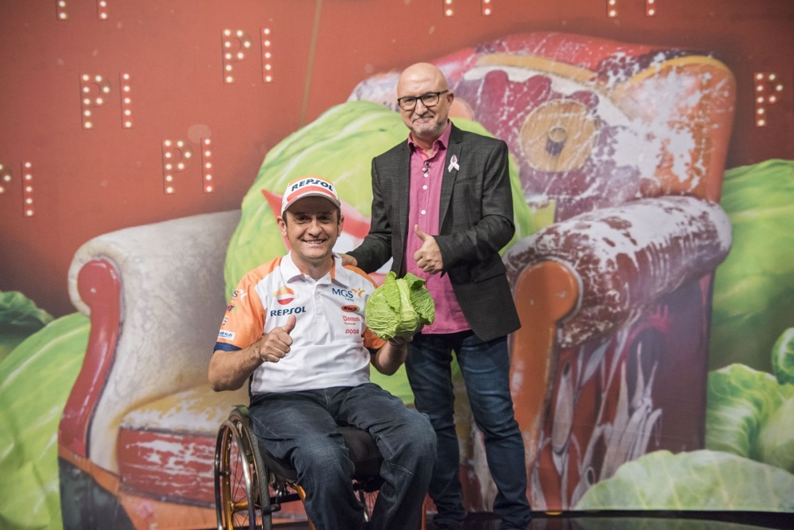 Isidre Esteve i Sergi Mas al 'fotocol' del 'Programa inesperat'