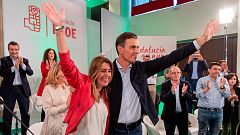 Díaz es elegida candidata del PSOE en Andalucía con el respaldo de Sánchez, que promete un plan de empleo en la región