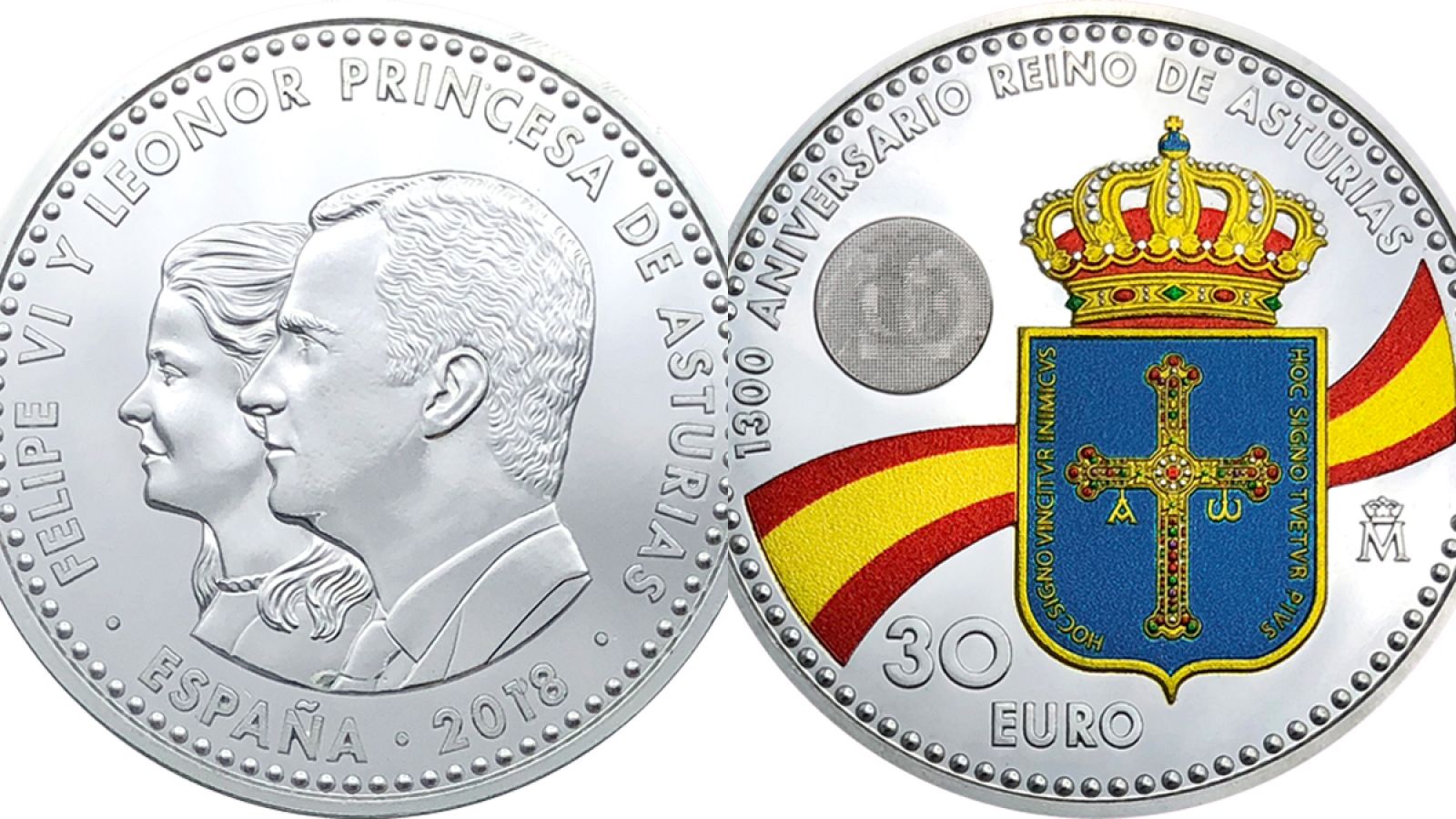 Anverso y reverso de la moneda de 30 euros conmemorativa