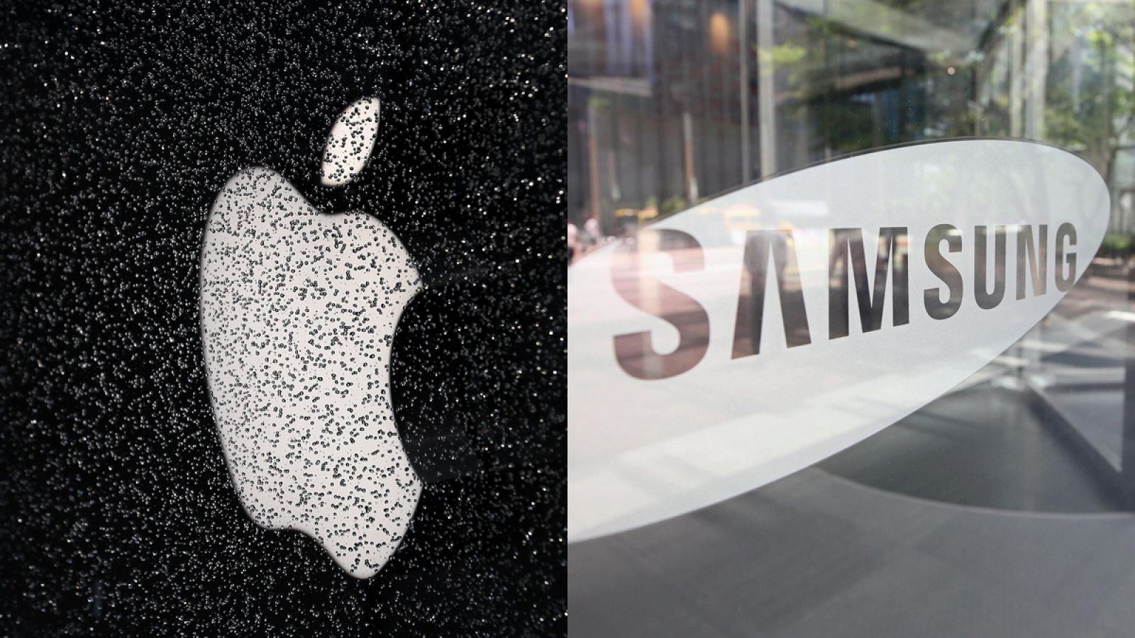 Logos de Apple y Samsung