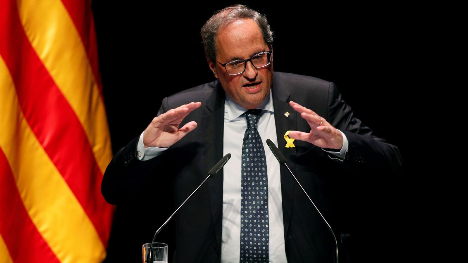 Quim Torra en una conferencia explica la ruta para desplegar su proyecto independentista