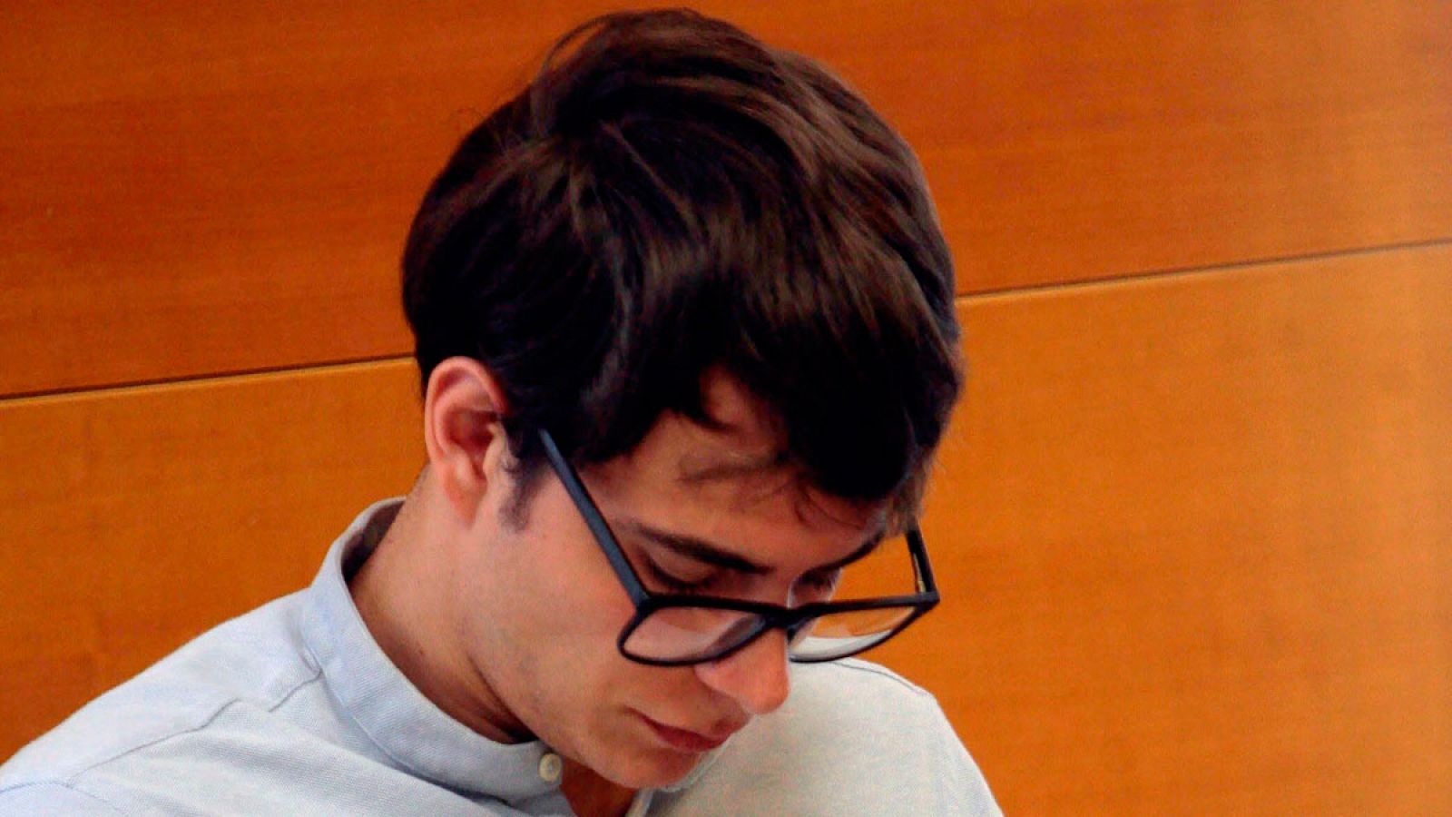 Patrick Nogueira en la segunda sesión del juicio por el "crimen de Pioz"