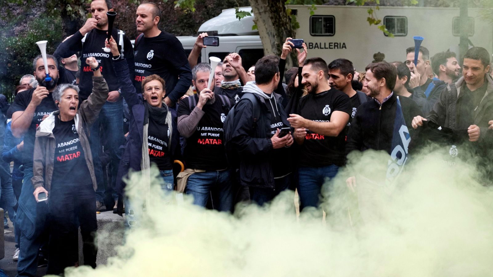 Funcionarios de prisiones protestan en Sevilla