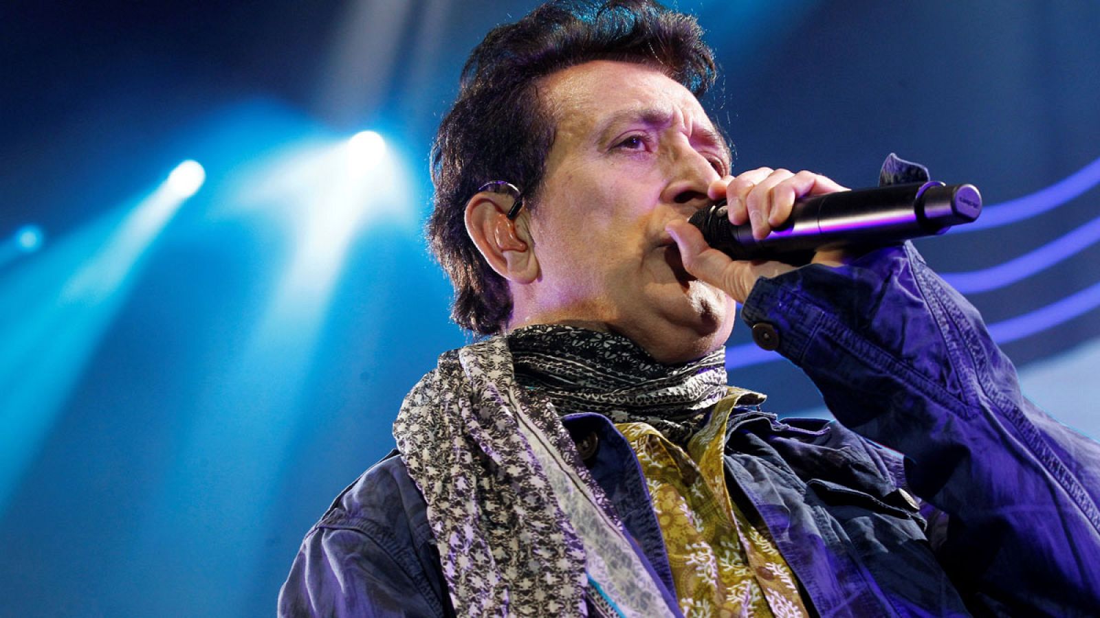 El cantante Manolo García durante su concierto el 27 de octubre de 2018 en el WiZink Center de Madrid.