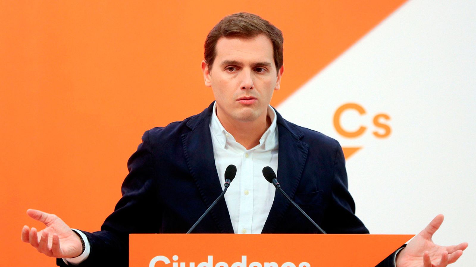 El líder de Ciudadanos Albert Rivera, tras el Comité Permanente de Ciudadanos, en Madrid