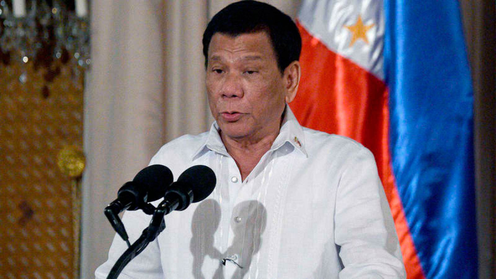 El presidente de Filipinas, Rodrigo Duterte, durante una rueda de prensa el 6 de agosto de 2018