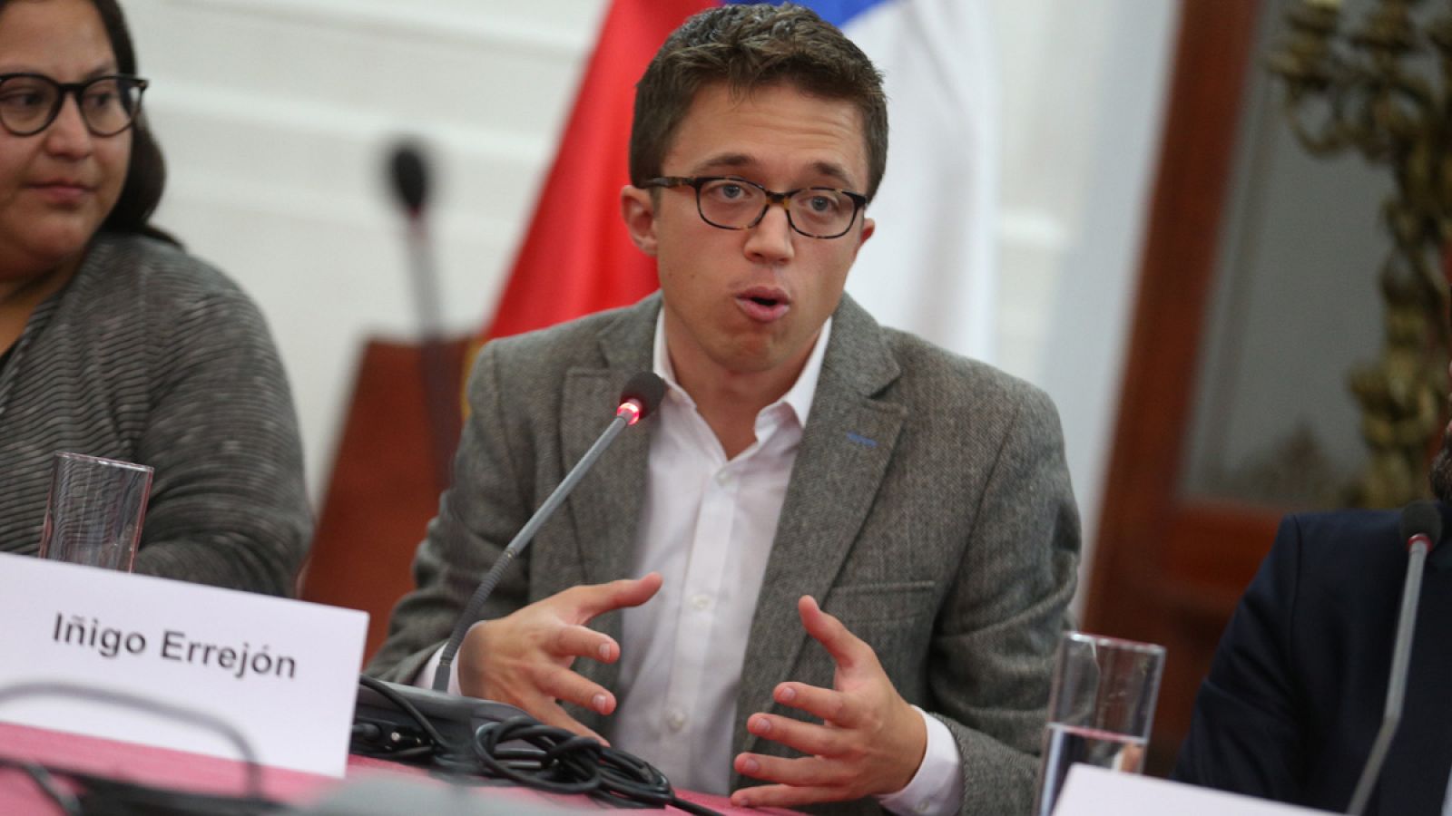El diputado y dirigente de Podemos, Íñigo Errejón, en un acto en Santiago de Chile