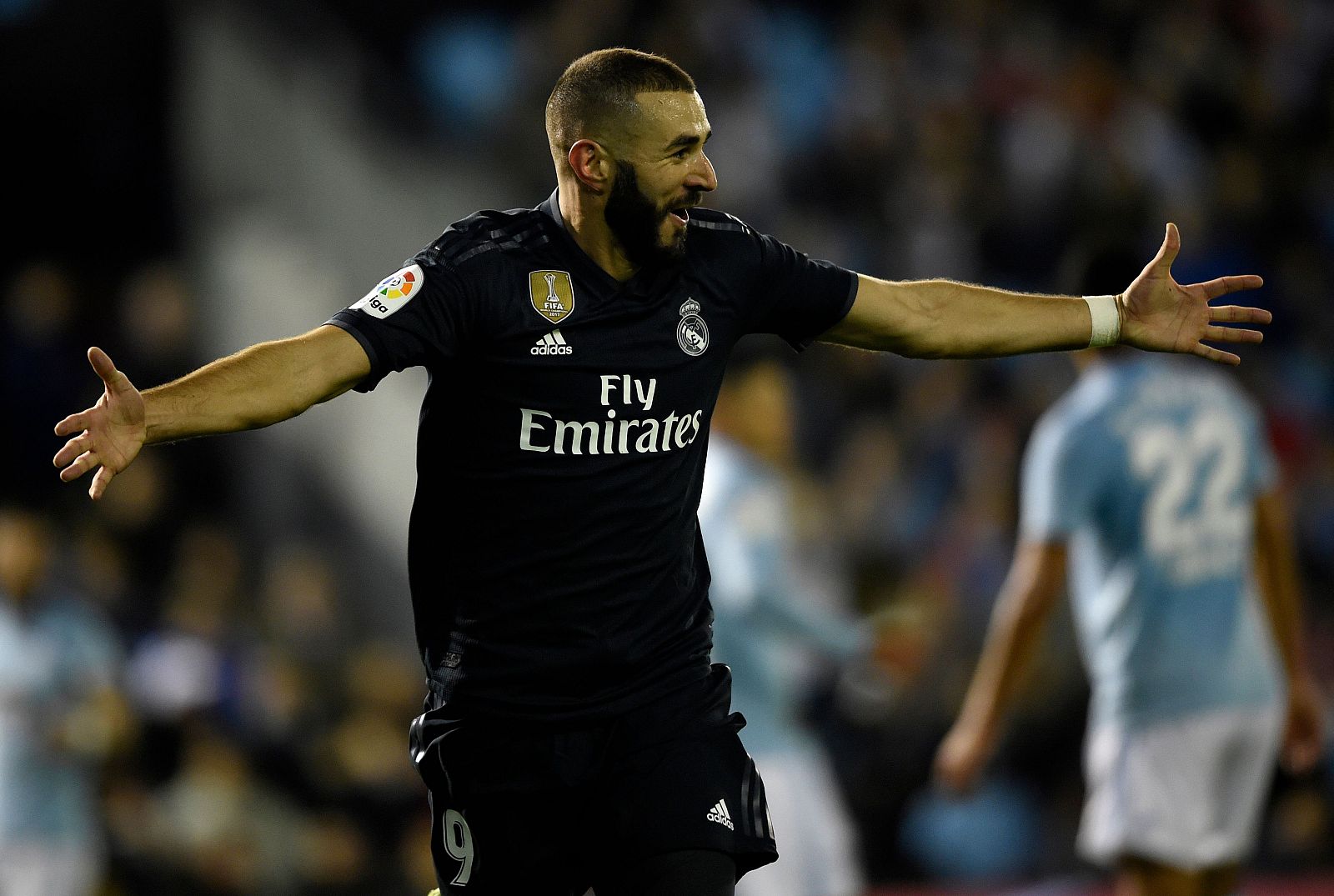 Karim Benzema ha sido el autor del primer goil ante el Celta de Vigo.