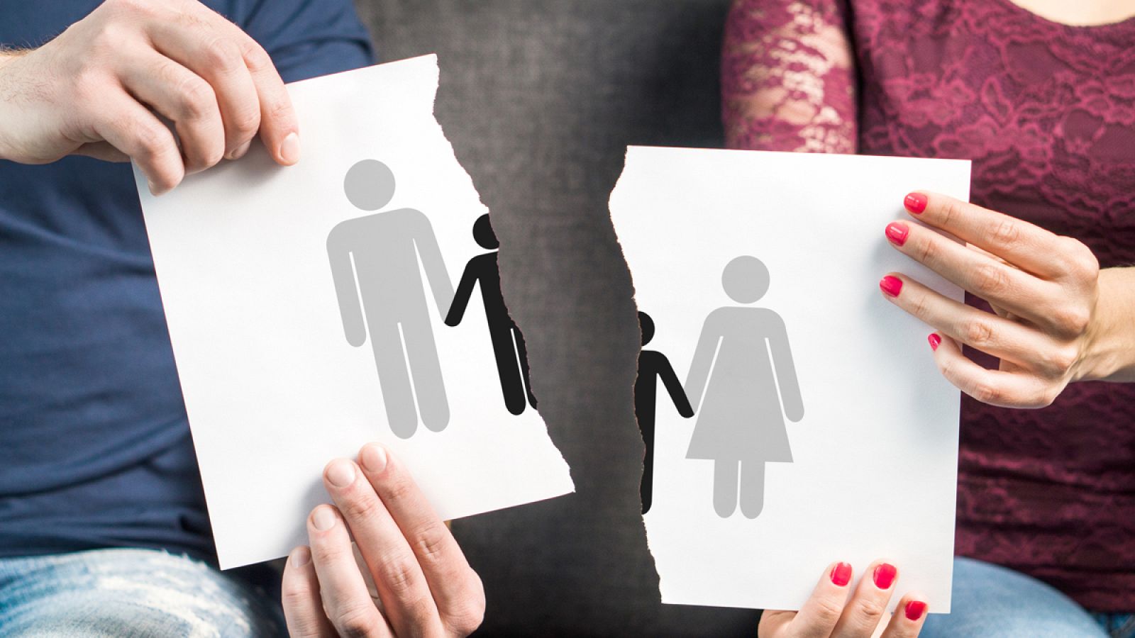 Ilustración de una ruptura sentimental