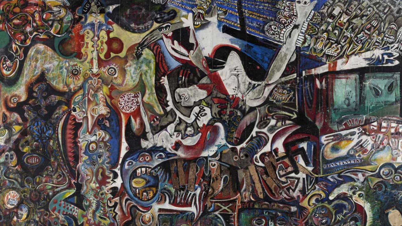 'Gran cuadro antifascista colectivo' (1960) de Baj, Crippa, Dova, Recalcati, Lebel y Erró.