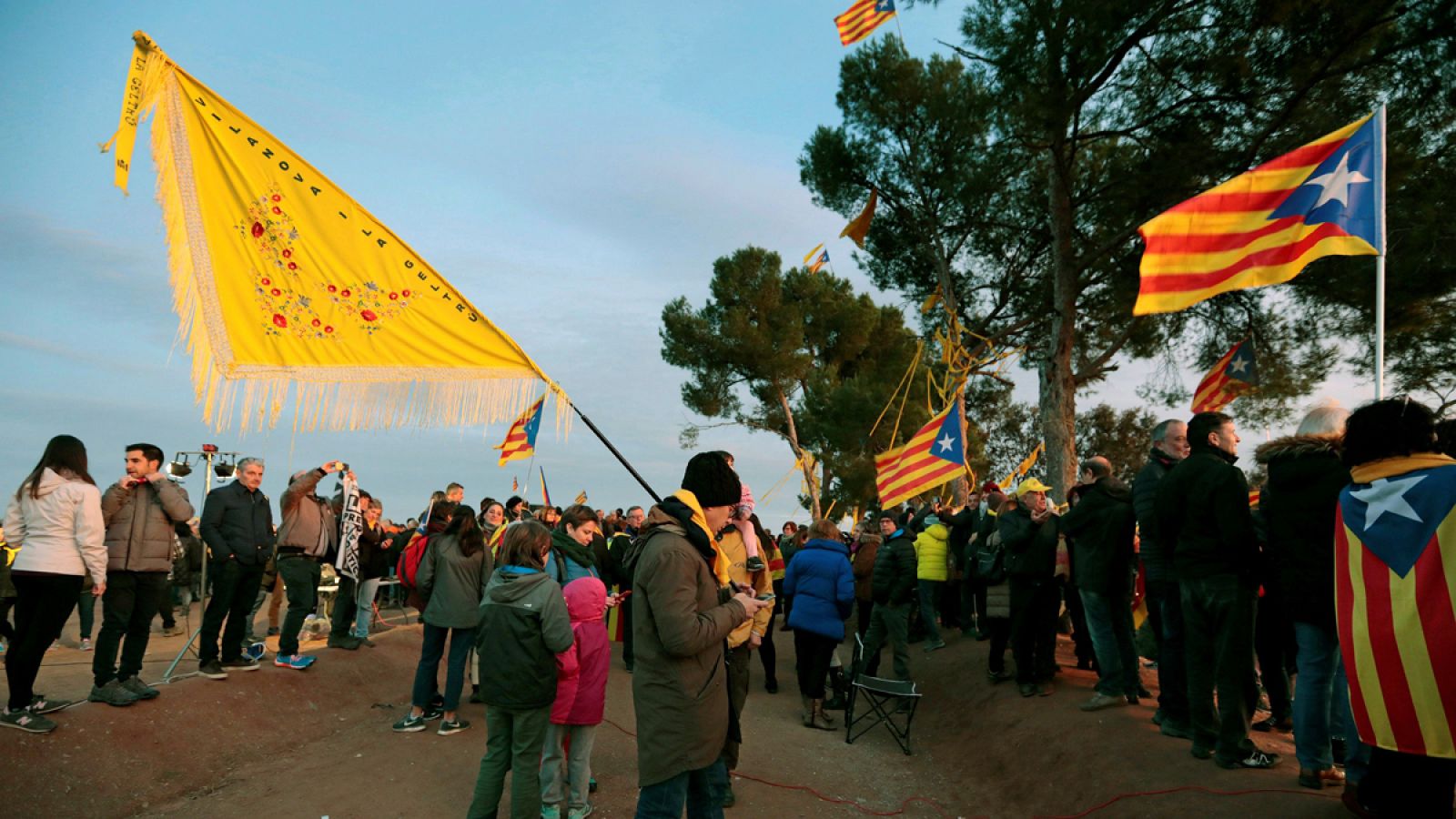 Concentración en apoyo a Turull, Rull y Sànchez