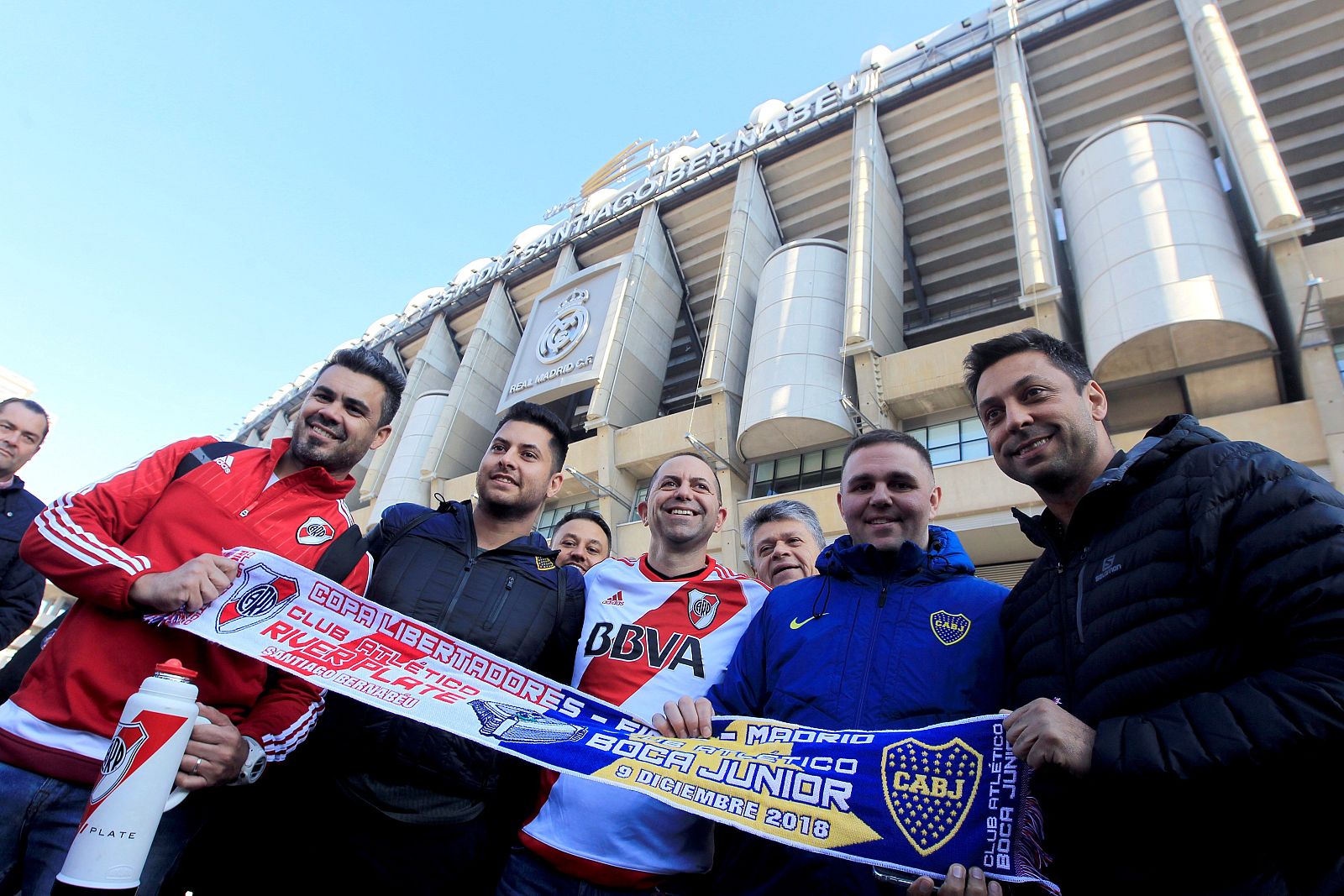 Aficionados de Boca Juniors y River Plate
