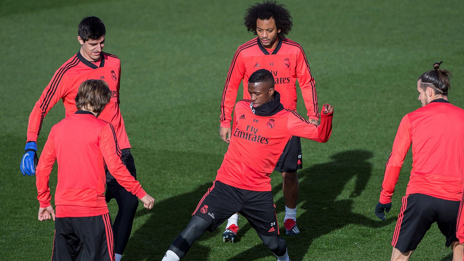 Entrenamiento del equipo en Valdebebas