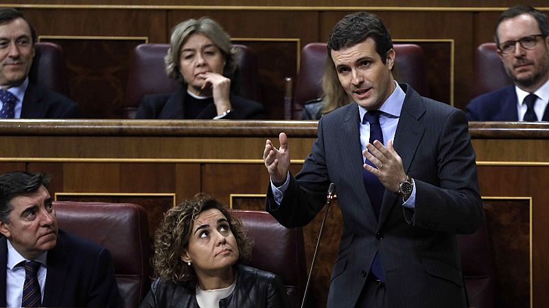 Casado acusa a Torra de querer una "guerra civil" en Cataluña y Sánchez le pide abandonar su "oposición autoritaria"
