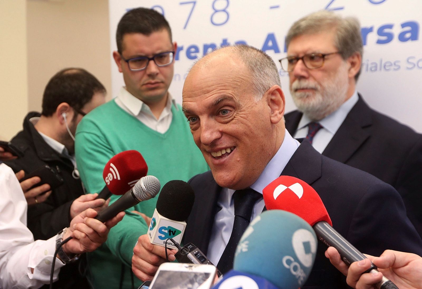 El presidente de la Liga de Fútbol Profesional, Javier Tebas.