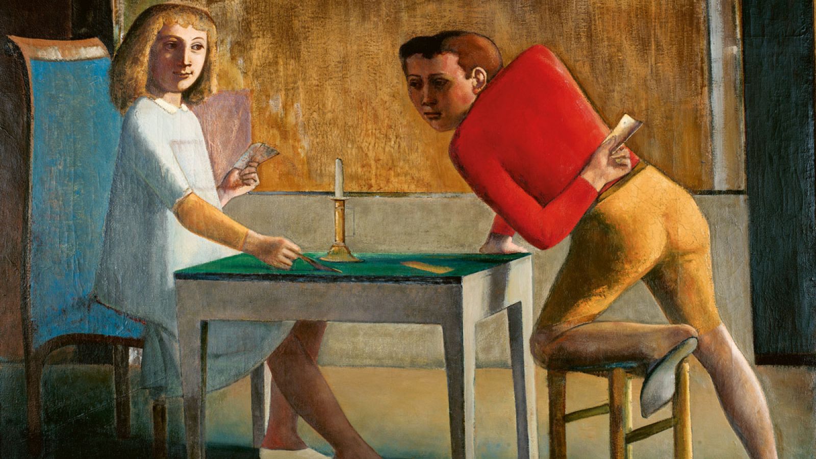 'La partida de naipes', 1950, Balthus. Museo Nacional Thyssen- Bornemisza