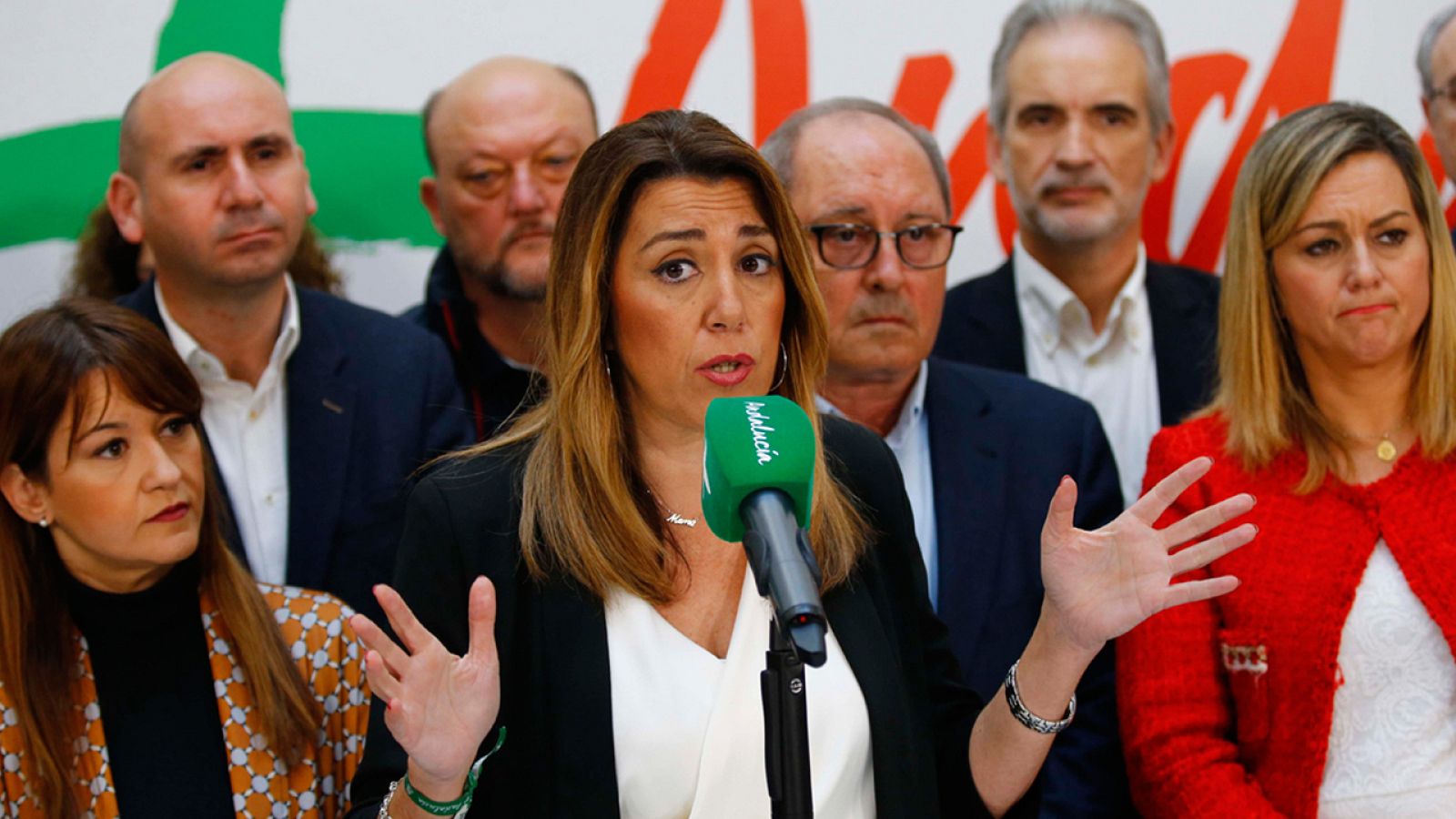 Rueda de prensa de Susana Díaz el pasado 3 de diciembre