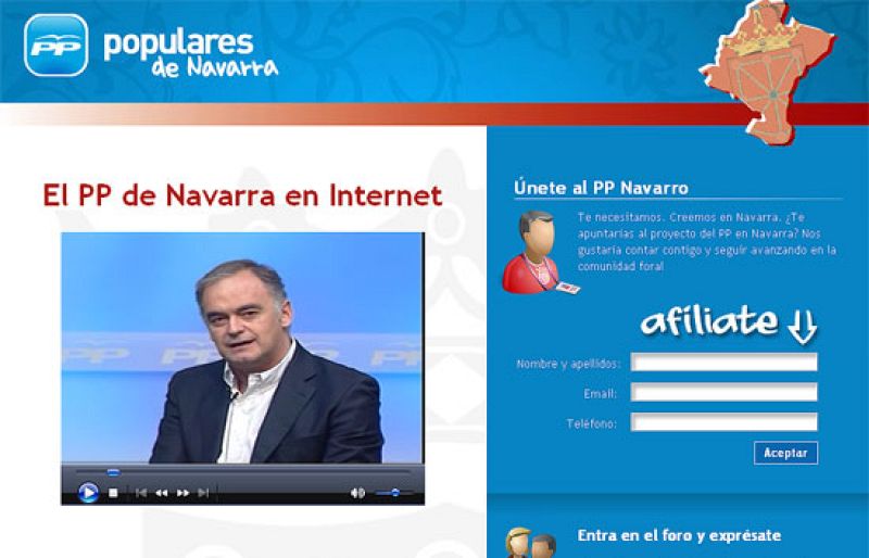 Abierta "la sede electrónica" del PP navarro, que "se parecerá" mucho a UPN
