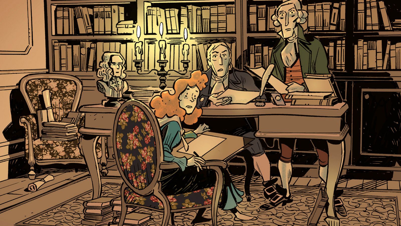 Fragmento de la portada de 'Los enciclopedistas'