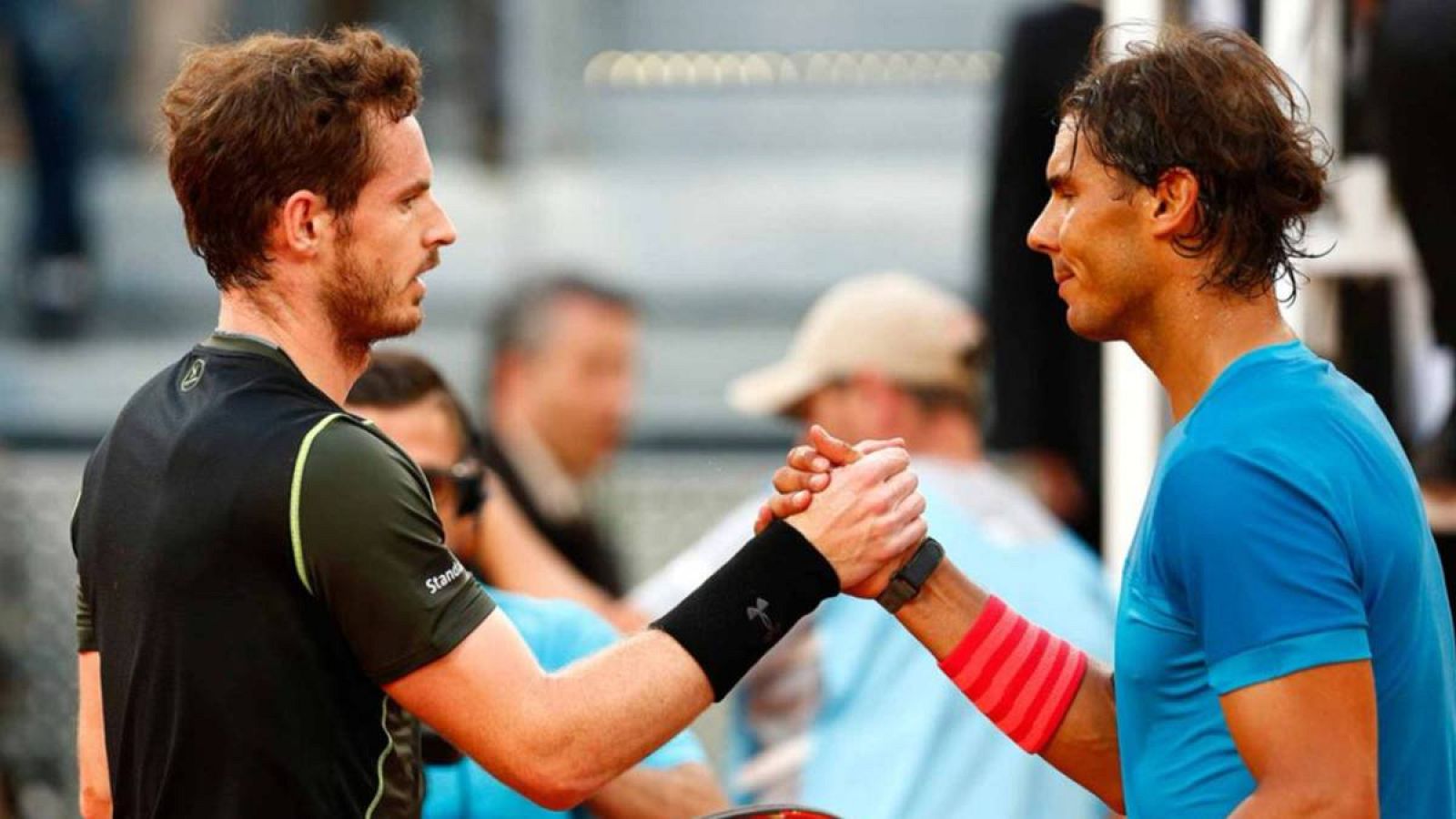 Murray y Nadal se saludan