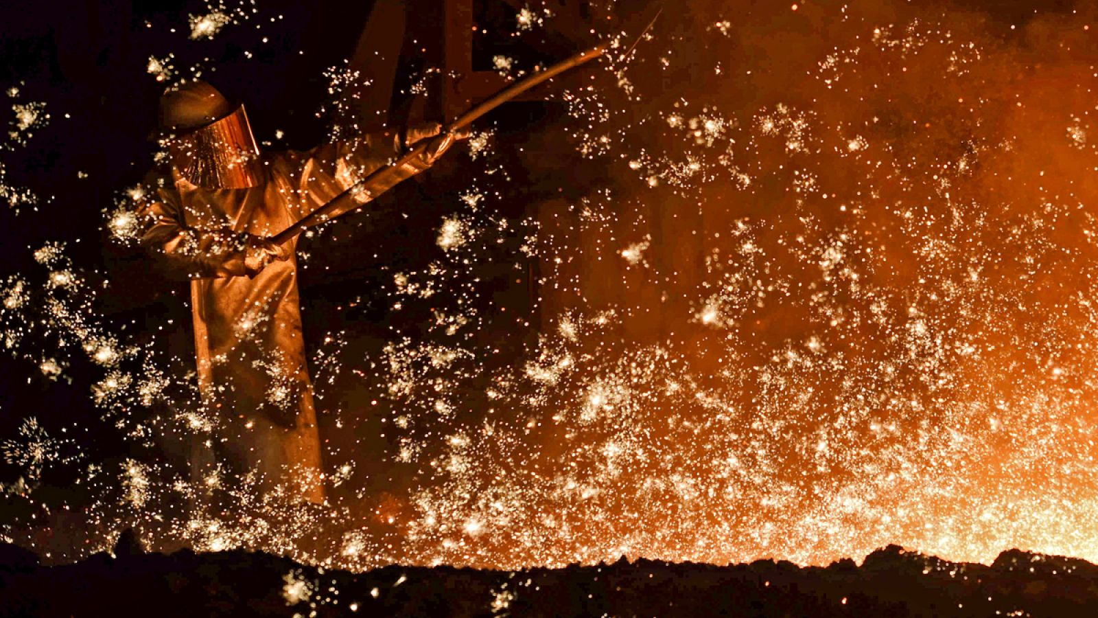 Trabajador de una acería en Baja Sajonia