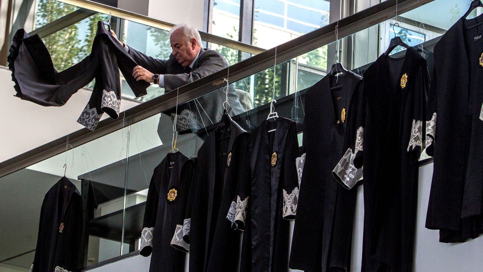 Imagen del pasado 22 de mayo en los tribunales de Ciudad Real con motivo de la primera huelga de jueces y fiscales