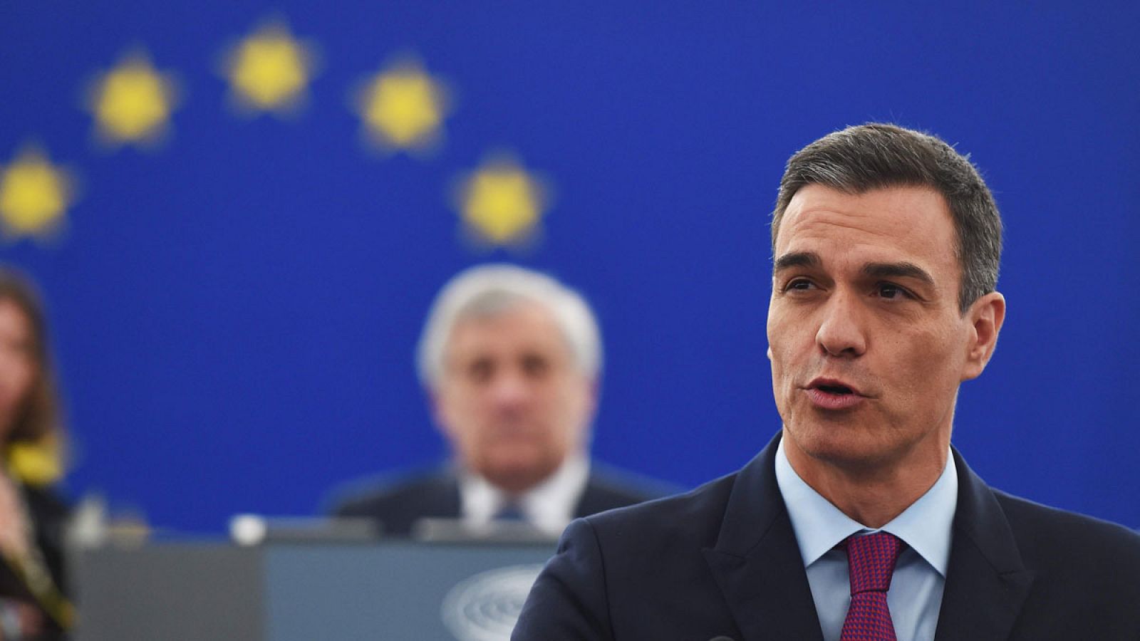 Pedro Sánchez, presidente del Gobierno, en el Parlamento Europeo