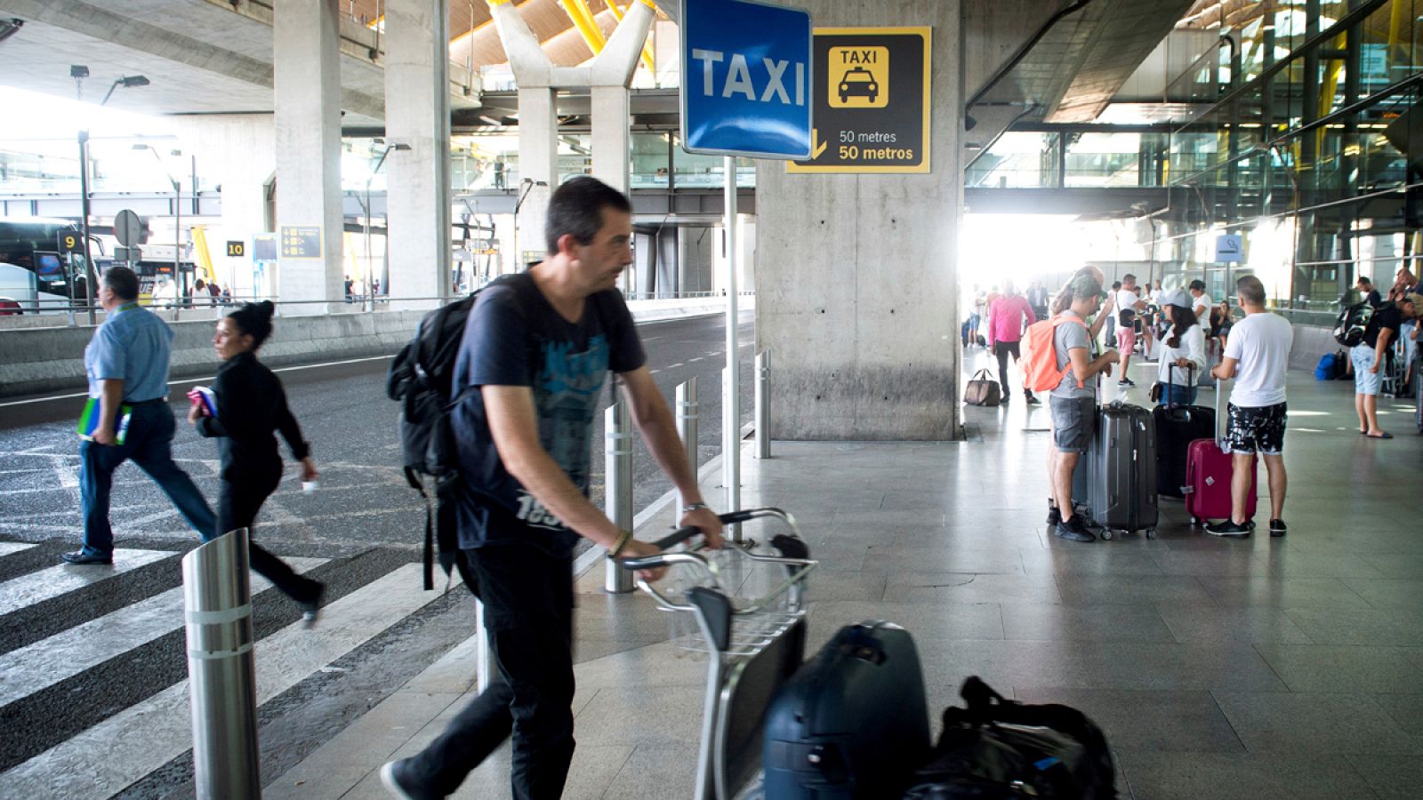 Parada de taxis en el aeropuerto de Barajas