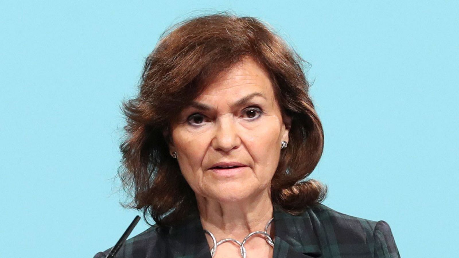 La vicepresidenta del Gobierno, Carmen Calvo