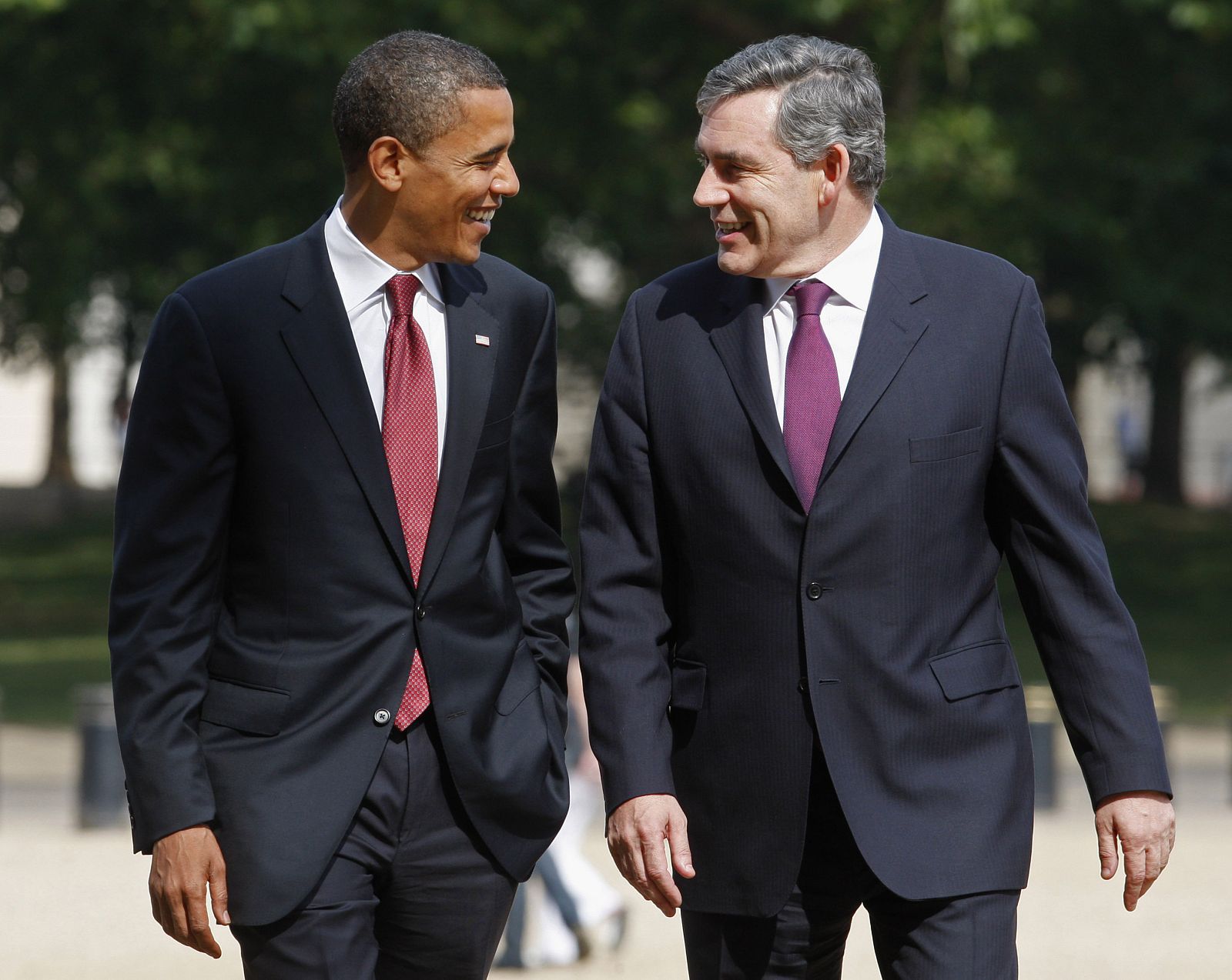 Gordon Brown y Barack Obama