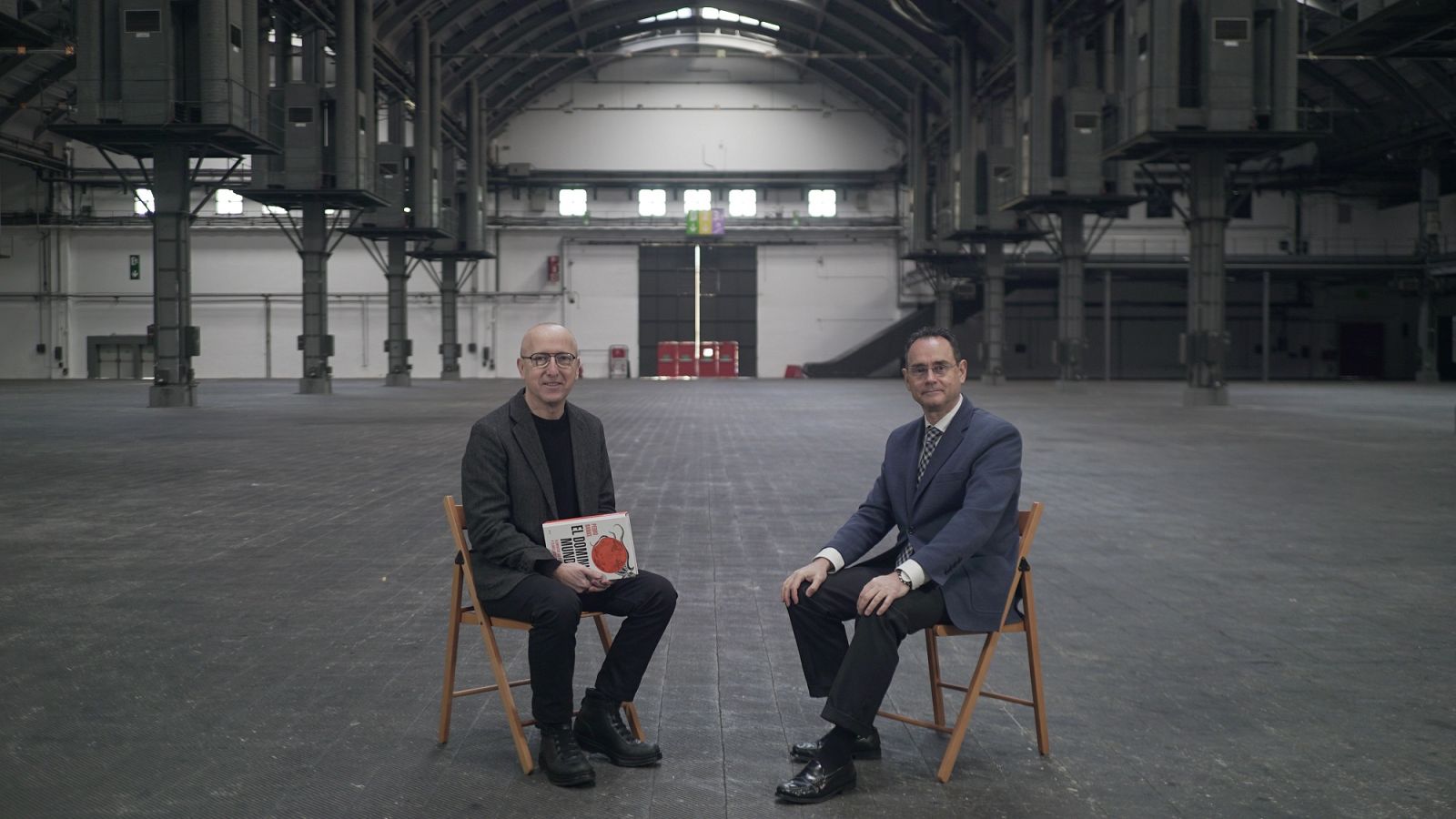 Óscar López con Pedro Baños