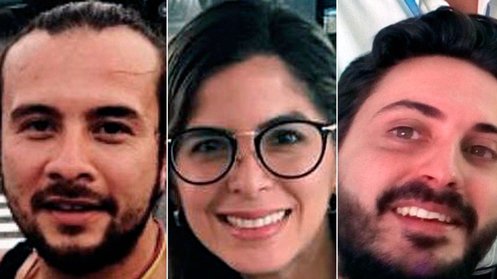 Fotografía de archivo de los tres periodistas de la Agencia EFE detenidos