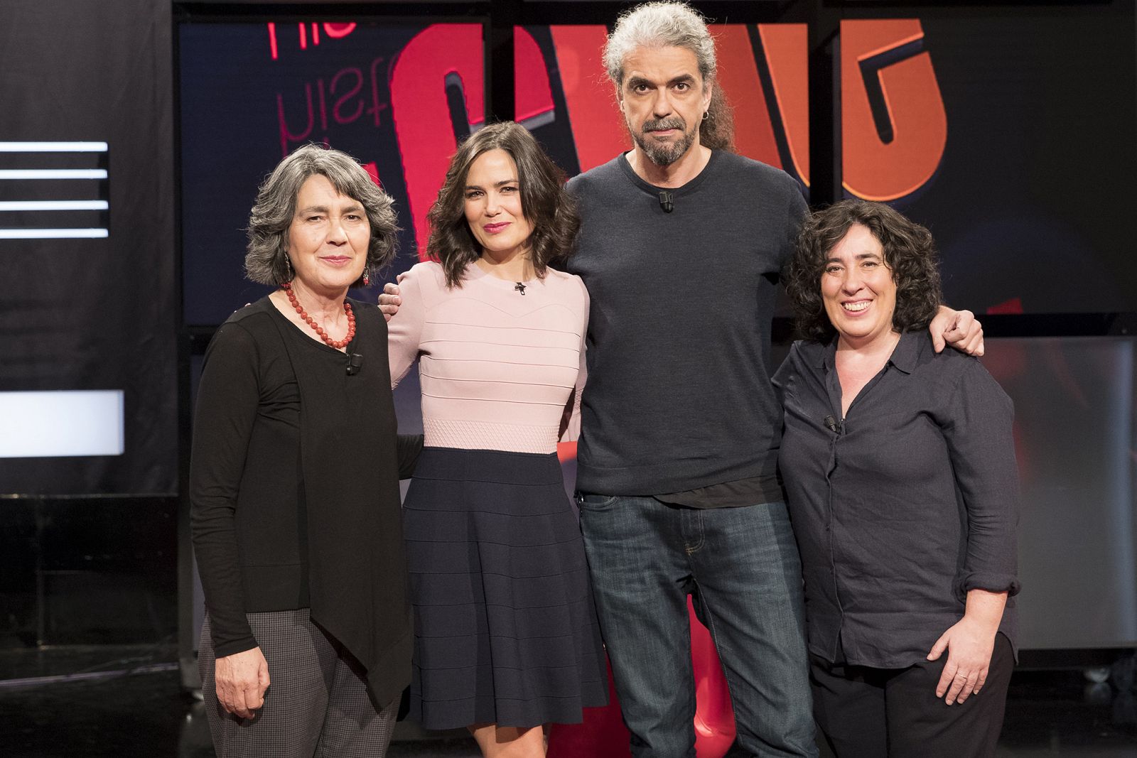 Fernando León, Ana Díez y Arantxa Echevarría con Elena S Sánchez