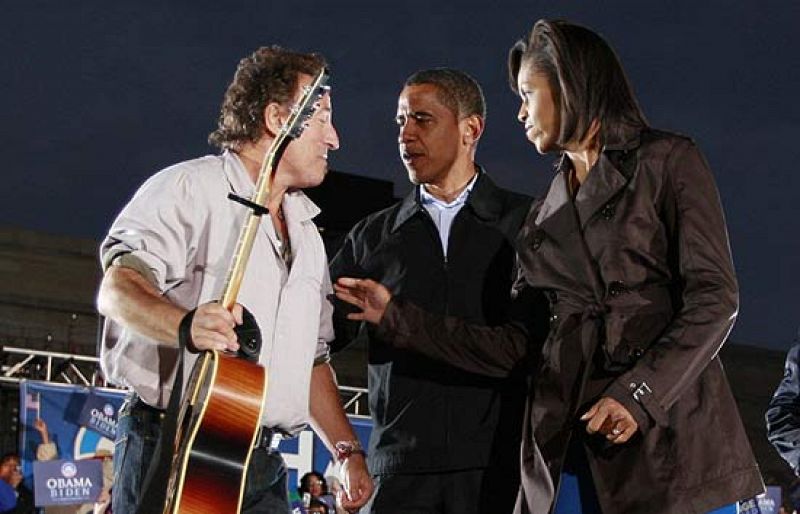 Springsteen sube al escenario con Obama en un mitin espectacular en Ohio