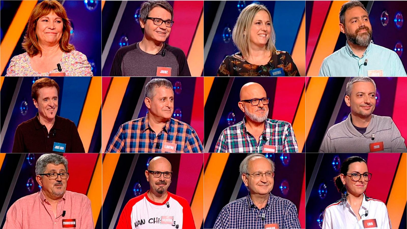 Los 12 Magníficos que compiten este año en Saber y Ganar por el título de Supermagnífico