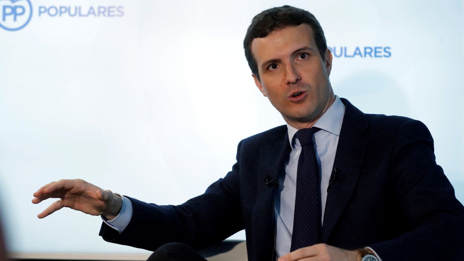 El presidente del PP, Pablo Casado