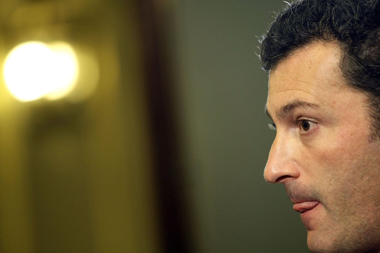 Cervera, deputy of Conservative UPN party, addresses the media after the 2009 Budget debate in Madrid